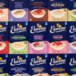 Elovena brand identity packaging by BOND